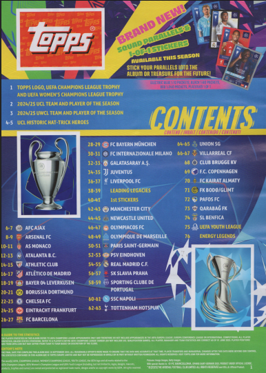 Página interna Champions League