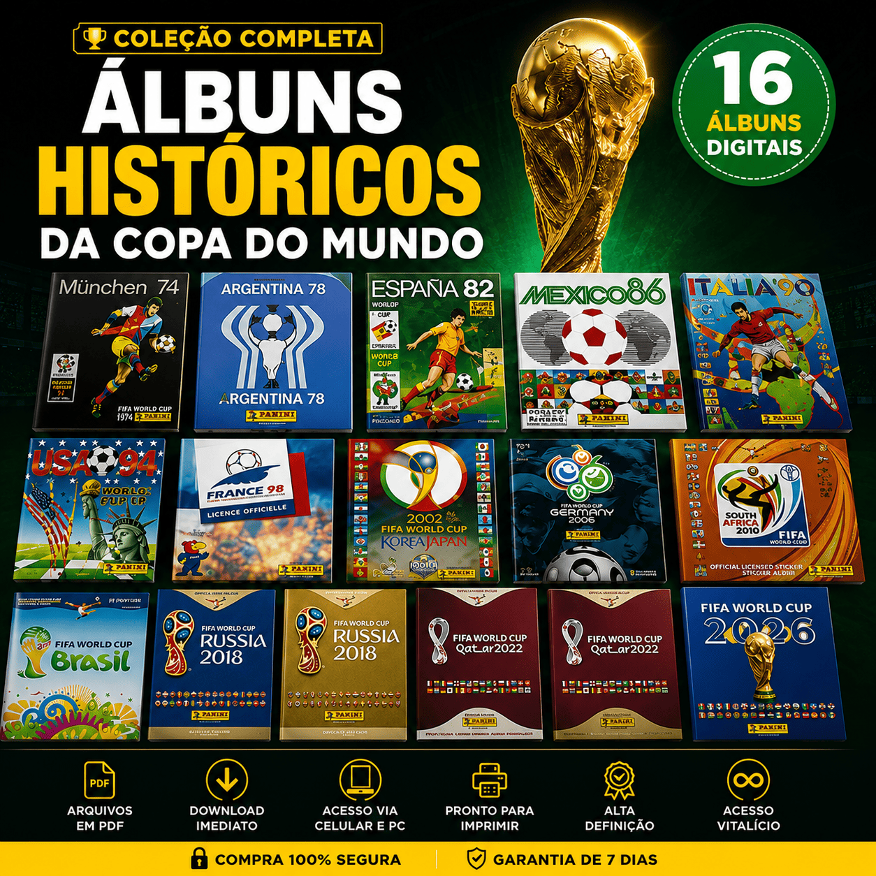 Coleção de álbuns históricos das Copas do Mundo