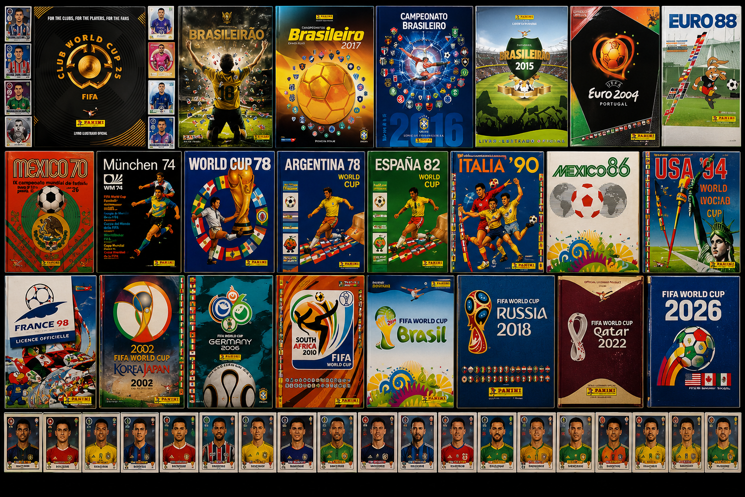 Biblioteca digital com álbuns de campeonatos de futebol